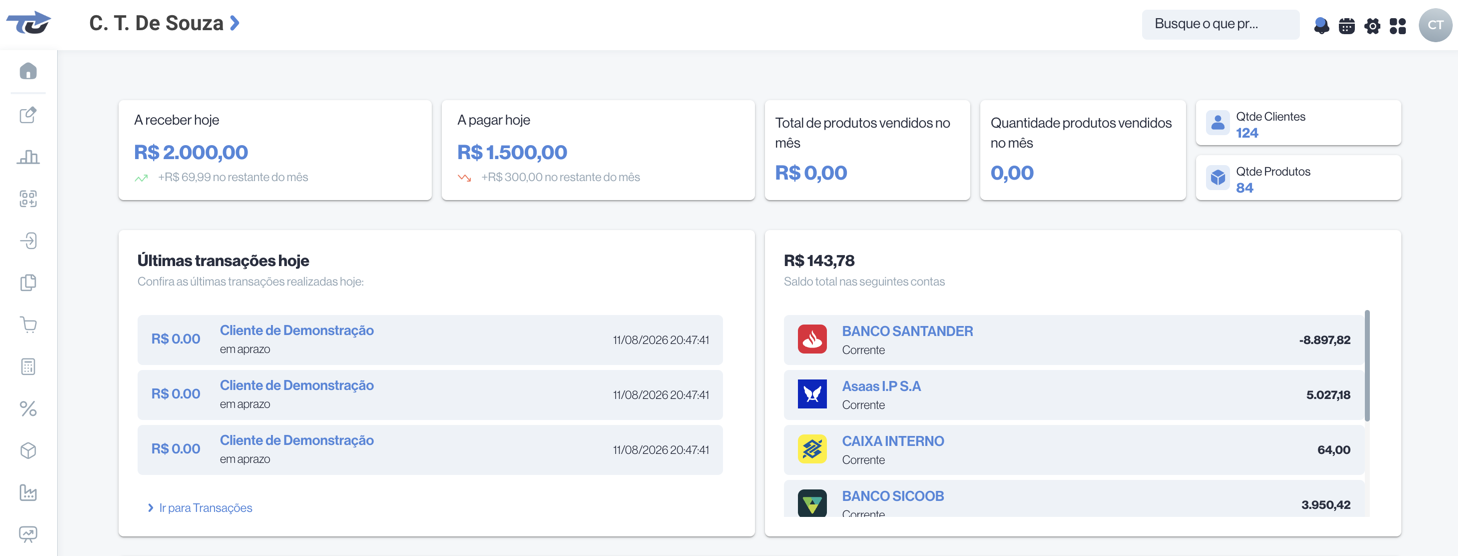 Dashboard real do TheOne